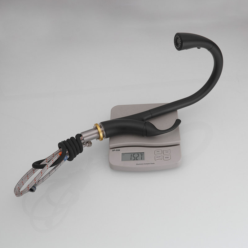 VIBRANTBATH Pull Down Kitchen Faucet, Matte Black