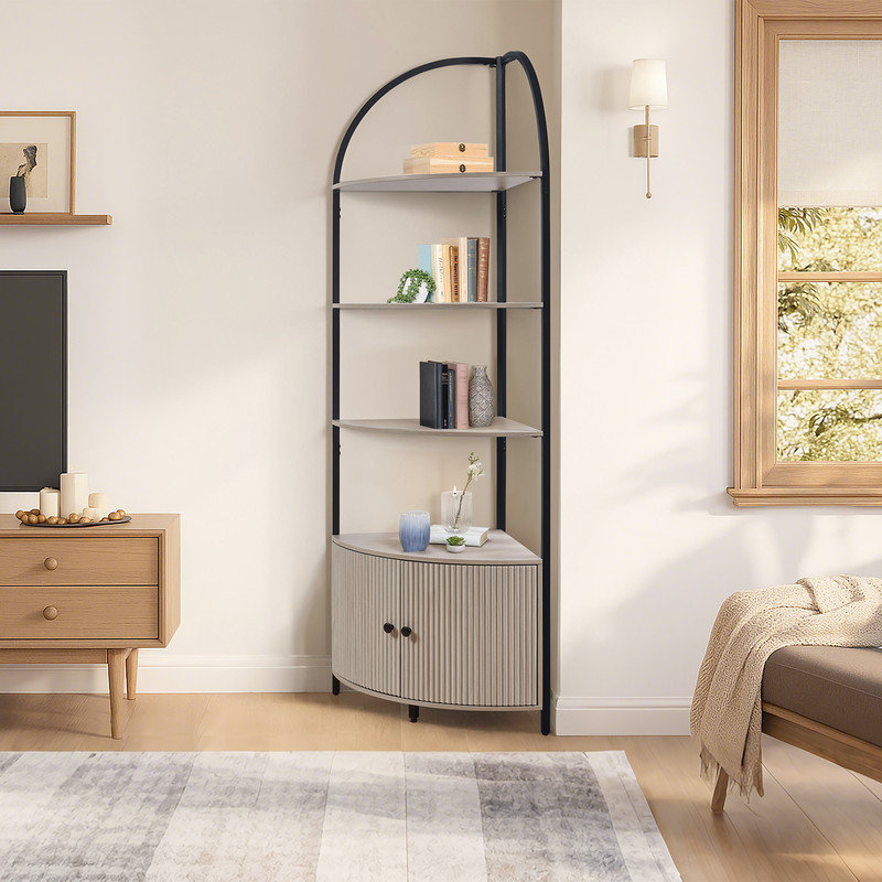 Tablette de coin avec armoire