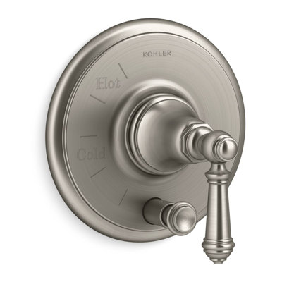 Artifacts Rite-Temp Pressure-Balancing Valve Trim With Push-Button Diverter And Lever Handle