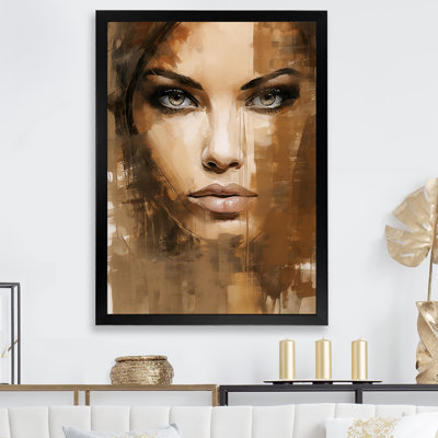 «Woman Typo Portrait» sur impression sur toile
