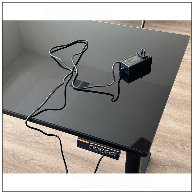 Bureau électrique à hauteur ajustable en pouces, bureau à hauteur fixe, H 28,3 po x l 39,4 po x P 23,6 po, Noir