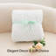 Jeté en molleton pour canapé et lit - couverture blanche décorative en jacquard 3D, couverture douce et douillette, douce et confortable, toutes saisons, 50 x 60 pouces
