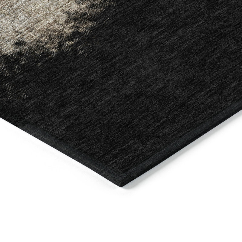 Tapis rayé intérieur / extérieur lavable à la machine Husby ACN2214, Tapis de couloir 2 pi 3 po x 7 pi 6 po
