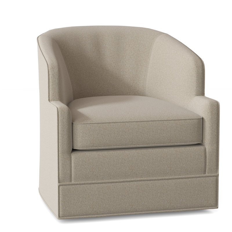 Manning 29" Wide Swivel Barrel Chair, 8794 Parchment 100% Olefin