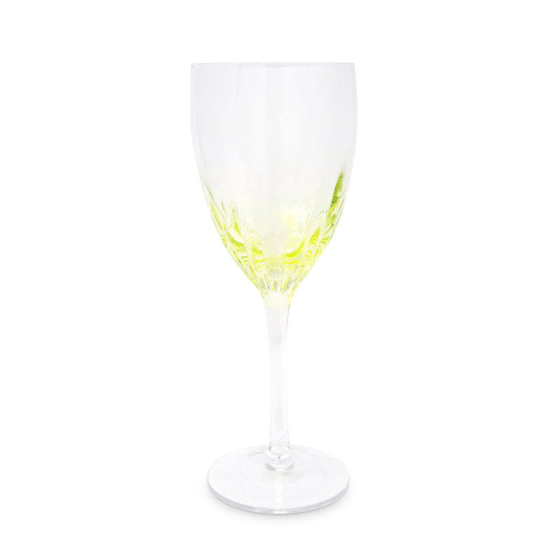 Verres à vin optiques avec dégradé de couleurs, 6 pièces, Vert