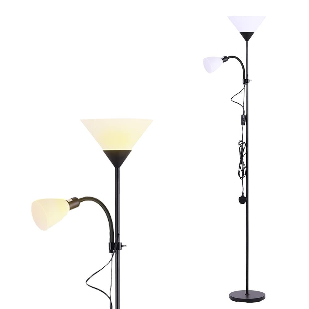 Ahuva 175cm Black Torchiere Floor Lamp