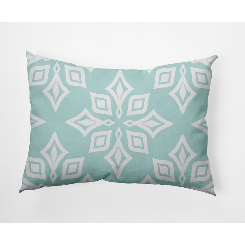 Housse et insert de coussin rectangulaire d'extérieur Beach Star, Turquoise