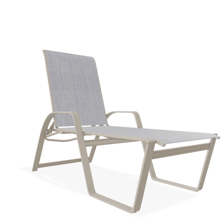 Holna Outdoor Rust-Resistant Metal Chaise Lounge