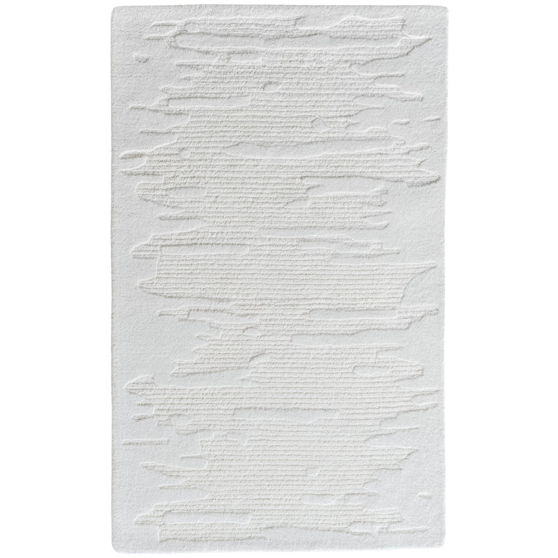 Tapis touffeté à la main à motif de réflexion Denali - ivoire - 6 pi x 9 pi, 6 pi x 9 pi