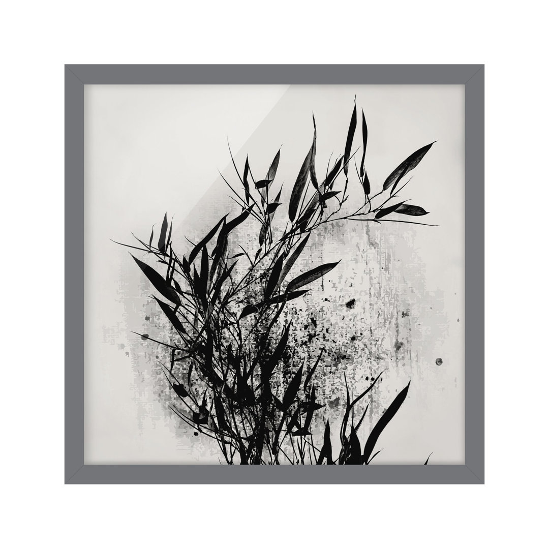 Gerahmter Grafikdruck Flora - Black Bamboo