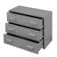 Lit mezzanine simple gris avec tablette fonctionnelle et armoire - Fabrication en bois massif-936929427