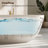 StonePure 61"×30" Freestanding Solid Surface Stone Bathtub, Deep Soaking Tub With Overflow, Pop-up Drain-118445571