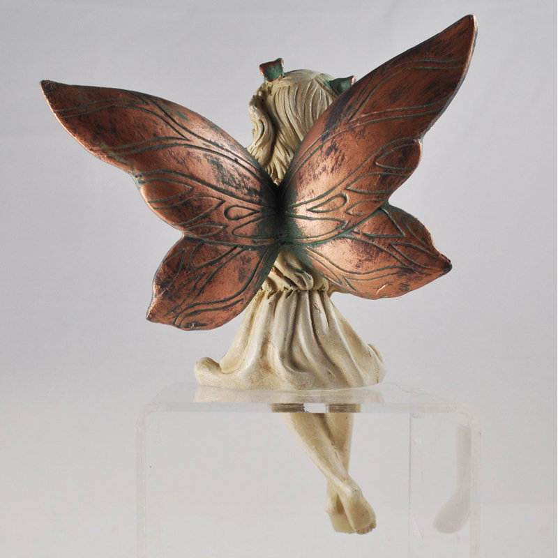 Ash Forest Fairy Shelf Sitter with a Bird Statue