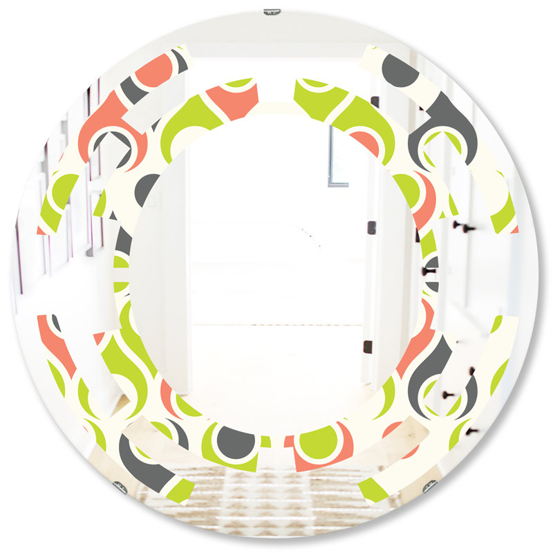 Miroir mural moderne sans cadre Space Abstract Drops II, H 31,5 po x l po