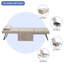 Canapé-lit, chaise-lit, canapé-lit, lit ottoman pliant multifonctionnel 4 en 1 avec poche de rangement coulissante pour le salon, la chambre à coucher, le couloir,-105492415