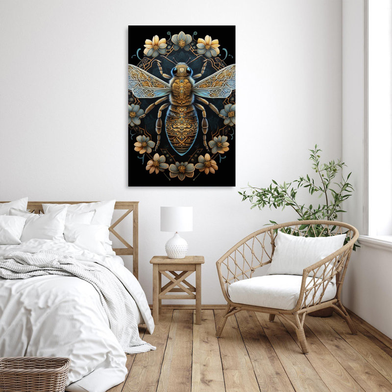 «Daisies And Bee», impression sur toile tendue, H 14 po x l 11 po x P 1,25 po