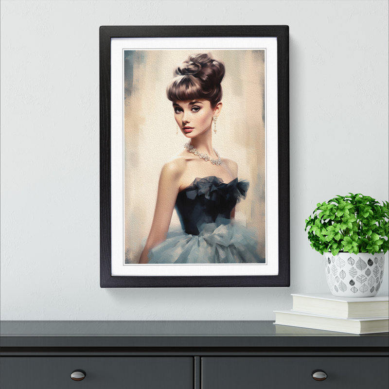 Single Picture Frame Print on Wood, Black Framed, 34cm H x 25cm W