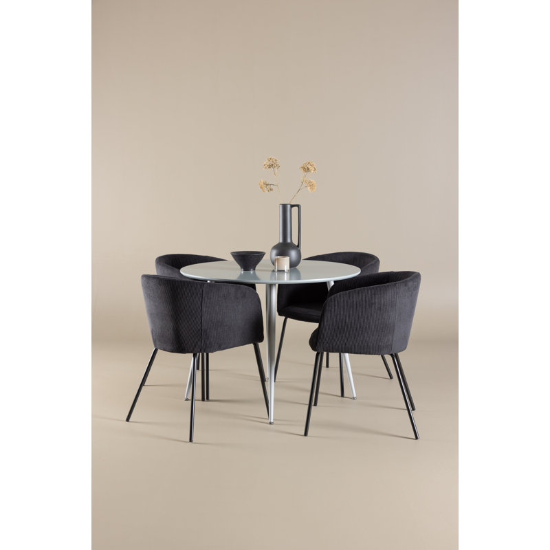 Ybarra 4 - Person Dining Set, Grey