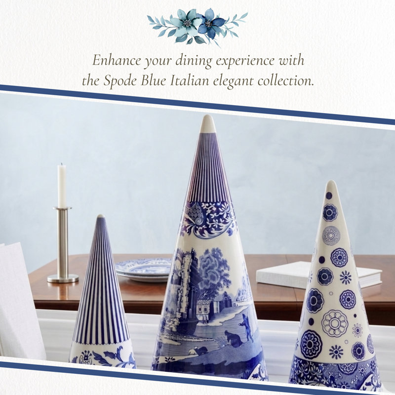 Spode Blue Italian Topiary 13"