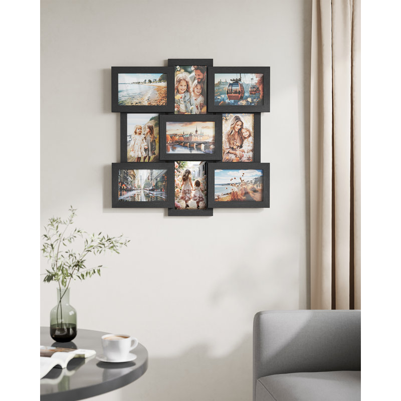 47.4x47.0x1.8cm Black Picture Frame - Set of 9