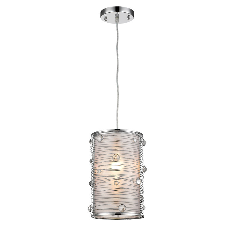 Modern 1 Light Cylinder Pendant 