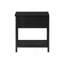 Table d'appoint, 2 niveaux, bout, lampe, table de chevet, table d'appoint, étroit, petit, tiroir de rangement, chambre à coucher, placage noir, transitionnel-2035598162-2035598169