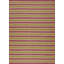 Striped Area Rug in Copper/Green