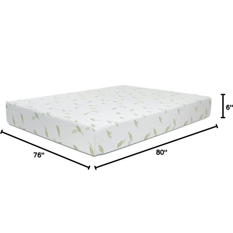 Matelas et sommier en mousse à mémoire de forme moyenne Alwyn Home Herzberg, Très grand