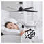 Poignée LuxeBlan Ventilateur de plafond noir intérieur / extérieur avec ampoules DEL et télécommande
