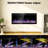 Electric Fireplace Recessed Wall Mounted Wide Screen Ultra Narrow Bezel Frame HD Flame Effect Crystal Fuel Bed Modern Fire Places with Remote Control-491546292