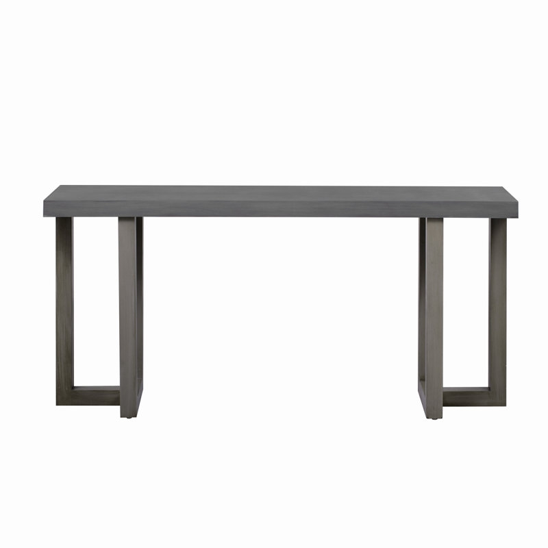 U_STYLE Geometric Design Console Table With Solid Pine Legs,Suitable For Entryway, Hallway, Living Room, Bedroom
