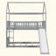 Lit superposé avec glissade, lit maison avec glissade