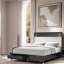 Mobilier de chambre à coucher de style Mid-Century moderne avec très grand lit et tiroirs de rangement noir-1044793649-824339857