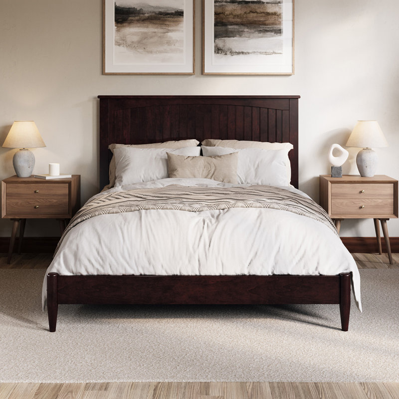  Lit plateforme Amandalee, Grand, Espresso