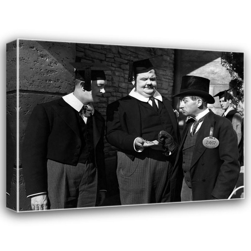 Hollywood Photo Archive Gallery Wrapped Canvas Art: Laurel and Hardy, A Regular Scout 1926, 36" H x 46" W