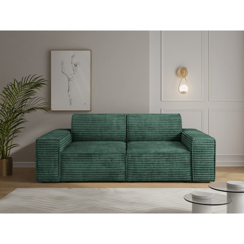 Mathushan 2 Seater Loveseat, Green