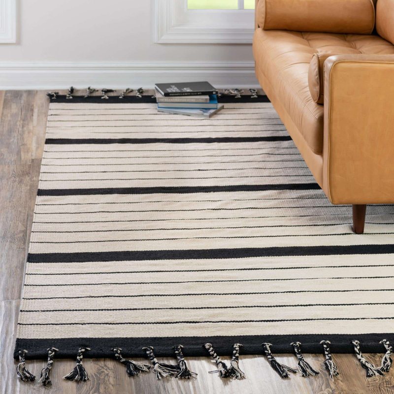 Asenet Cotton Striped Indoor Rug, Rectangle 2' x 3'1"