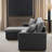 92.5" Reversible Sleeper Sectional Sofa with Storage & 2 Stools