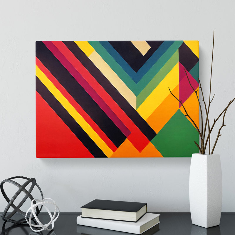 Retro Abstract Art - Wrapped Canvas, 35cm H x 50cm W x 3cm D