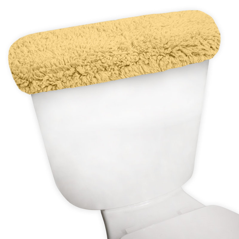 Tapis pour salle de bain Dobrinka, Beurre, 10 po x 22 po (couvercle de réservoir)