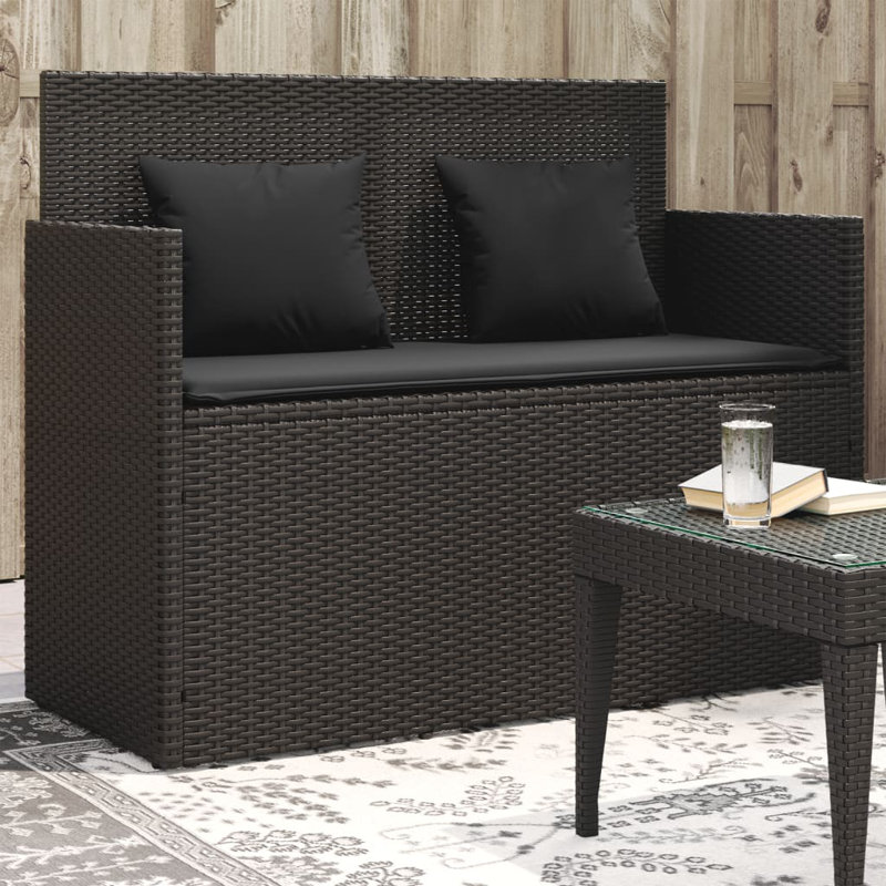  Banc de jardin, Noir / Noir