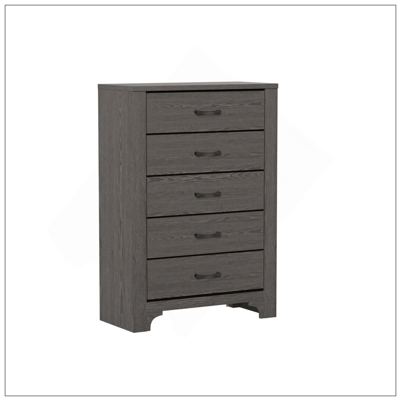 Brown 5-Drawer Chest