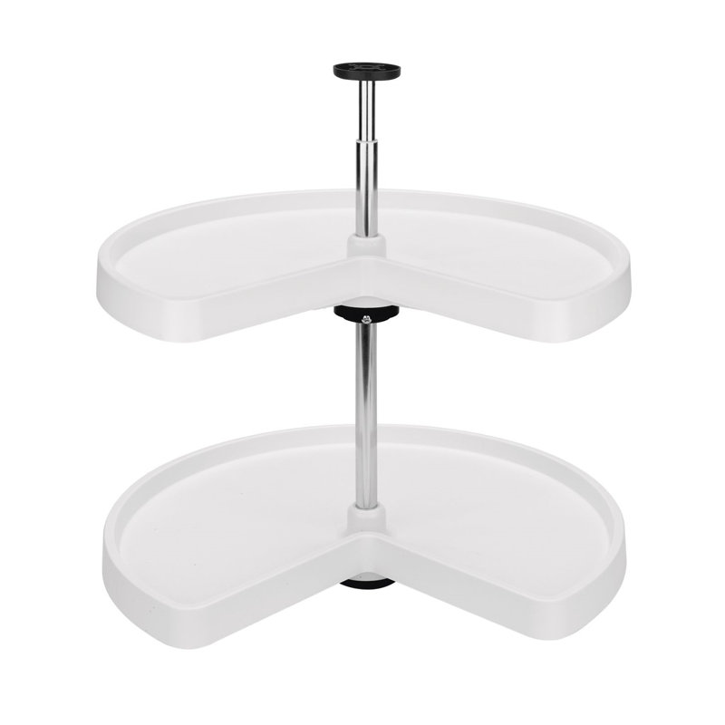 Tablette 2 pièces Rev-A-Shelf Lazy Susan, Blanc, L 24,0 po x P 14,31 po