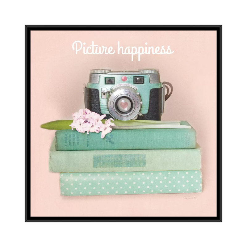 " Love Office III: Picture Happiness " by Sue Schlabach, 18" H x 18" W x 1.5" D, Black Framed Canvas, No Mat