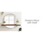 Miroir rond rose avec tablettes