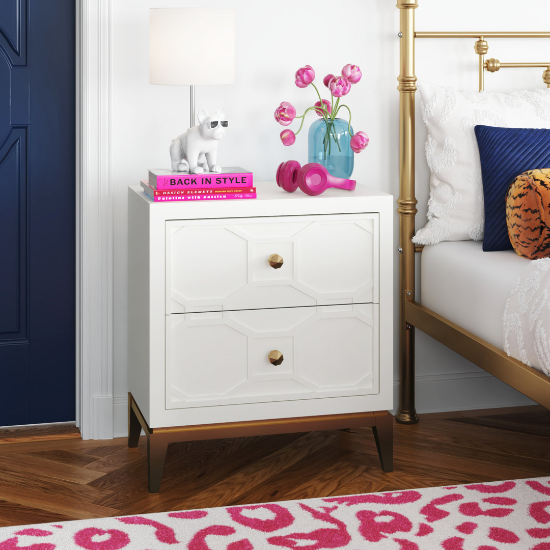 Yazmin 2 Drawer Nightstand Etta Avenue™ Teen