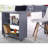 Eirwen Twin Loft Bed, Desk Low Study Kids with Storage Pine Wood with Cabinet Ladder, Bookcase Shelf-962706013