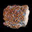 Vanadinite sur cristal de goethite