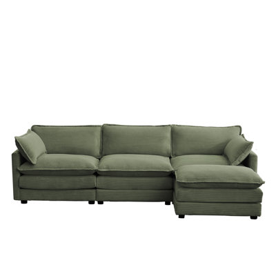 Redenius 4-Piece 112'' Upholstered L-Shape Sectional