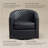 Oscar 29" Wide Tufted Faux Leather Barrel Small Swivel Chair-1427446992
